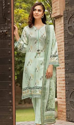 3PC Printed Lawn Unstitched Suit